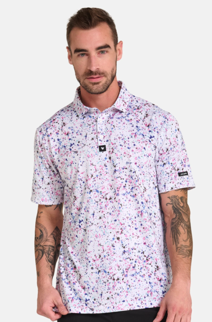 Men's Polo in Paint Splatter 3