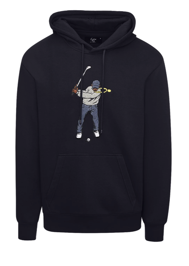 Men's Core Fleece Hoodie Swingman in Black