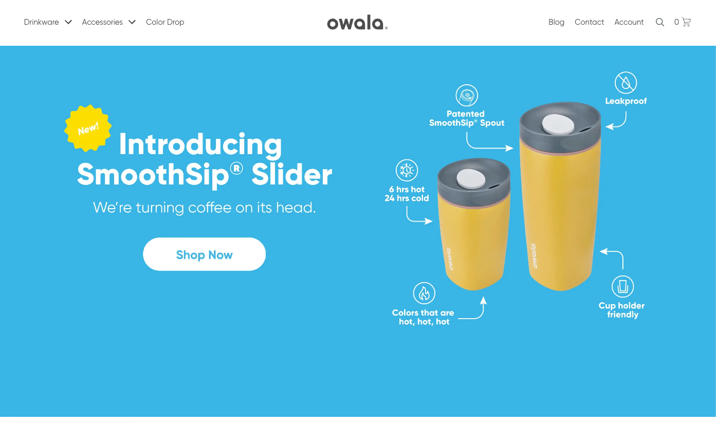 Owala Homepage